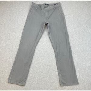 RVCA Pants Mens 30 Gray Cotton Blend Stretch Week-End Chino Flat Front